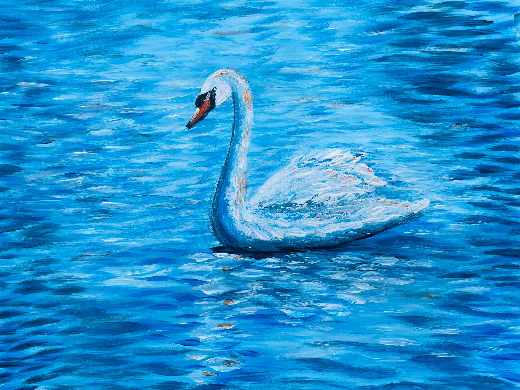 Swan Lake At The Ottoman Kitchen In Woburn Sands Paint Night Party