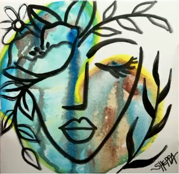 Abstract Face The Kam Tong Garden Paint Night Party