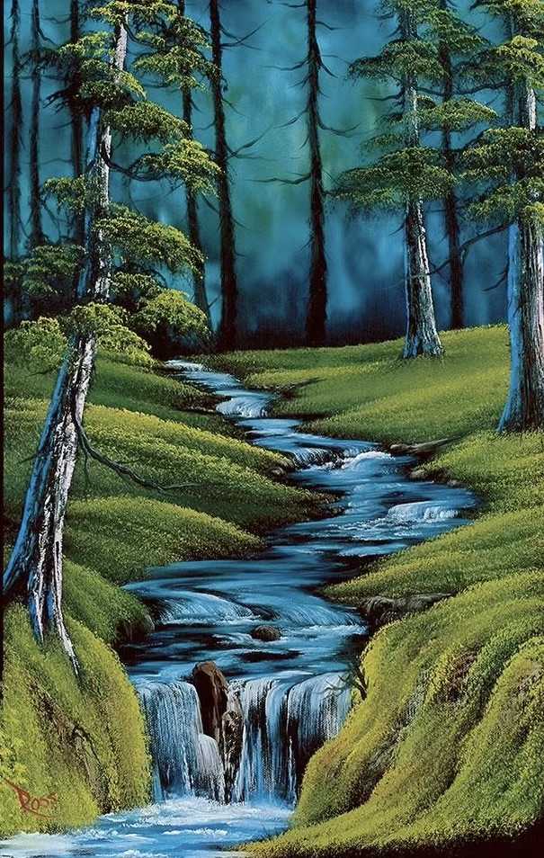 Evening Waterfall – Bob Ross